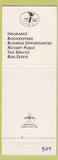 Matchbook Cover - Ong Associates Oakland CA Insurance