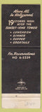 Matchbook Cover - Room at the Top Hollywood CA