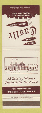 Matchbook Cover - Castle Motel Restaurant Olean NY