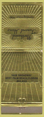 Matchbook Cover - Northwood Funeral Home West Palm Beach FL WEAR