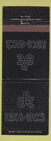 Matchbook Cover - Rex and Eric's Honolulu Hawaii
