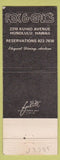 Matchbook Cover - Rex and Eric's Honolulu Hawaii
