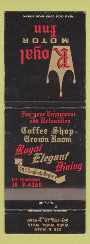 Matchbook Cover - Royal Motor Inn Walla Walla WA WEAR