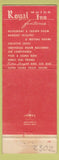 Matchbook Cover - Royal Motor Inn Walla Walla WA WEAR