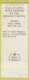 Matchbook Cover - Denver Regency Hotel Colorado
