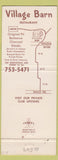 Matchbook Cover - The Village Barn Restaurant Waco TX Bosqueville