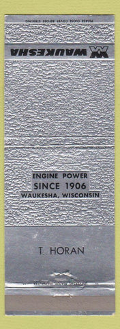 Matchbook Cover - Waukesha Engine Power T Horan WI