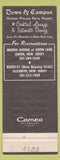 Matchbook Cover - Town and Campus Motor Lodge Elizabeth Union NJ #2