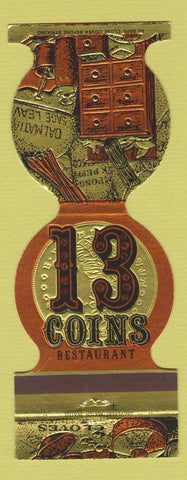 Matchbook Cover - 13 Coins Restaurant Seattle WA