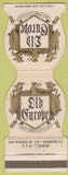Matchbook Cover - Old Europe Restaurant Washington DC WEAR