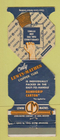Matchbook Cover - Lewin Mathes Copper Tube St Louis MO WORN Jewelite