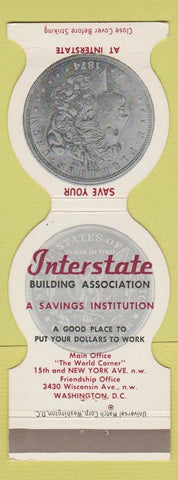 Matchbook Cover - Interstate Building and Loan Washington DC Jewelite