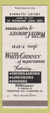 Matchbook Cover - The White Chimney Restaurant Joliet IL 30 Strike