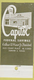 Matchbook Cover - Capitol Federal SAVINGS Denver Colorado 30 Strike