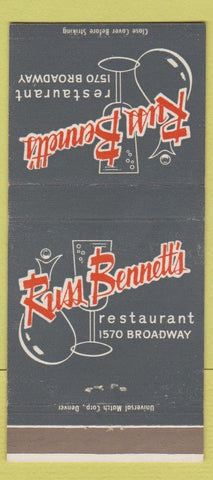 Matchbook Cover - Russ Bennett's Denver Colorado 30 Strike