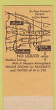 Matchbook Cover - Restaurants Downers Grove Warrenville Glen Ellyn IL 30 Strike