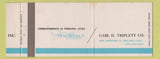 Matchbook Cover - Triplett Insurance Oakland CA WEAR Full Length