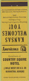 Matchbook Cover - Perkins Americana Country Squire Motel Hiawatha KS Yellow