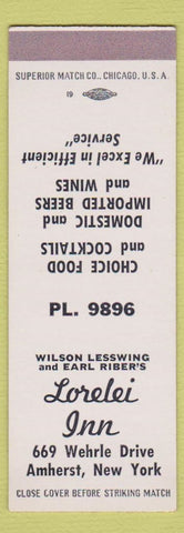 Matchbook Cover - Lorelei Inn Amherst NY SAMPLE