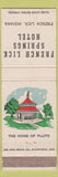 Matchbook Cover - French Lick Springs Hotel French Lick IN