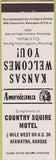 Matchbook Cover - Perkins Americana Country Squire Motel Hiawatha KS White