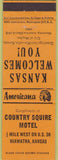 Matchbook Cover - Perkins Americana Country Squire Motel Hiawatha KS Orange