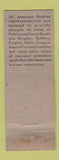 Matchbook Cover - American Bonding Clarence Porter Portland OR 1944