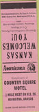 Matchbook Cover - Perkins Americana Country Squire Motel Hiawatha KS Light Pink