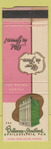 Matchbook Cover - Bellevue Stratford Hotel Philadelphia PA WORN