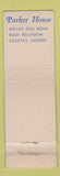 Matchbook Cover - Parker House Boston MA