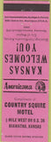 Matchbook Cover - Perkins Americana Country Squire Motel Hiawatha KS Pink