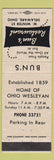 Matchbook Cover - Bun's Resta;urant Delaware OH