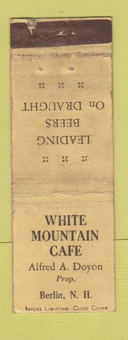 Matchbook Cover - White Mount Cafe Berlin NH POOR