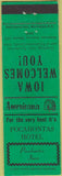 Matchbook Cover - Perkins Americana Pocahontas Hotel  IA Green