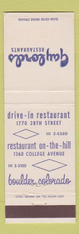 Matchbook Cover - Gaylords Restaurants Boulder Colorado