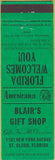 Matchbook Cover - Perkins Americana Blair's Gift Shop St Cloud FL Green