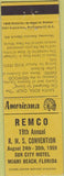 Matchbook Cover - Perkins Americana RMS Sun City Motel Miami Beach FL Yellow