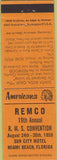 Matchbook Cover - Perkins Americana RMS Sun City Motel Miami Beach FL Orange