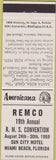 Matchbook Cover - Perkins Americana RMS Sun City Motel Miami Beach FL White