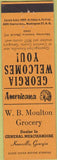 Matchbook Cover - Perkins Americana WB Moulton Grocery Knoxville GA Orange