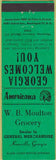 Matchbook Cover - Perkins Americana WB Moulton Grocery Knoxville GA Green