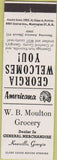 Matchbook Cover - Perkins Americana WB Moulton Grocery Knoxville GA White