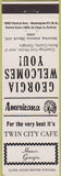Matchbook Cover - Perkins Americana Twin City Cafe Homer GA White