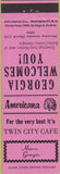 Matchbook Cover - Perkins Americana Twin City Cafe Homer GA Pink