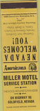 Matchbook Cover - Perkins Americana Miller Motel Golfield NV NV Yellow