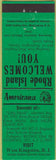 Matchbook Cover - Perkins Americana West Kingston RI  Green