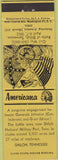 Matchbook Cover - Perkins Americana Civil War Shiloh TN Yellow