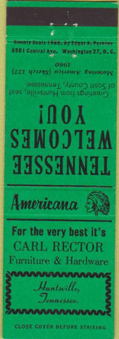 Matchbook Cover - Perkins Americana Lakeview Motel Harriman TN Green