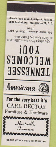 Matchbook Cover - Perkins Americana Lakeview Motel Harriman TN White