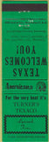 Matchbook Cover - Perkins Americana Turner's Texaco oil gas Lipscomb TX Green